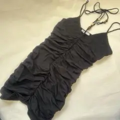Zara ザラ　ブラックストレッチミニドレス