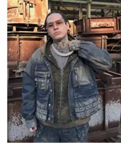 GW前セール ジョングク着 23SS バレンシアガ ハイブリッドデニムジャケット GW前セール ジョングク着 23SS バレンシアガ ハイブリッドデニム