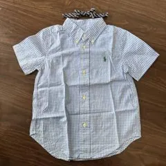 【美品】ポロ　ラルフローレン　襟付き　半袖シャツ　3T チェック