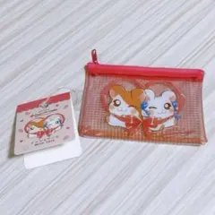 とっとこハム太郎 リボンちゃん メッシュケース フラットポーチ ダイソー セリア