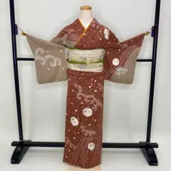 訪問着 5点セット　帯揚げ・帯〆新品！リユース品　中古　R-32