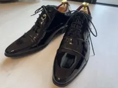 美品【Spick and Span】ブラック/ゴールド レースアップシューズ 