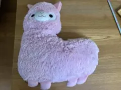 ピンク アルパカ型 ぬいぐるみ 約50×45cm