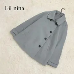 Lil nina リルニーナ ウールコート ショート丈 ダブルボタン 中綿