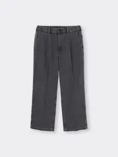 GU デニムバギースラックス Sサイズ ダークグレー