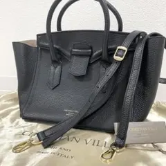 【美品】CHRISTIAN VILLA クリスチャンヴィラ 2way バッグ　黒のサムネイル