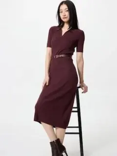 UNIQLO ユニクロ ウォッシャブルスキッパーポロワンピース Sサイズ