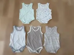 メッシュ ベビー肌着5点セット 綿 ナチュラル まとめ売り ベルメゾン