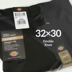 32×30【新品・未使用】ディッキーズ　ダブルニー　85283　　・BLACK・