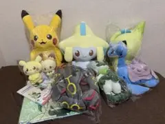 ポケットモンスターぬいぐるみ8体他　レックウザ ピカチュウ　セレビィ　ジラーチ他