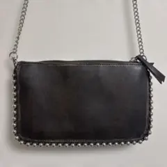 ZARAスタッズ付き ウォレット型チェーンショルダーバッグのサムネイル