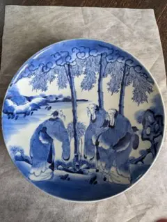 色絵 皿 陶磁器 人物図 骨董品 中国 - メルカリ