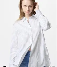 新品 ストライプ長袖シャツ