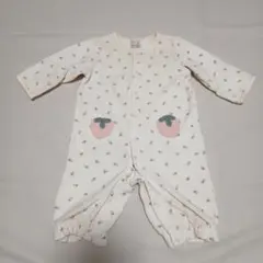 petit main　2wayオール　いちご柄　50-70　新生児