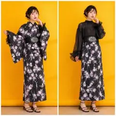 浴衣 リメイク セットアップ 簡単和洋折衷コーデ M〜Lサイズ 着付け