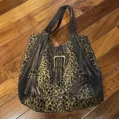 了解ヒョウ柄　トートバッグ　ショルダーにも