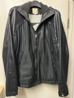 DIESEL黒 ナイロンジャケット フード付き
