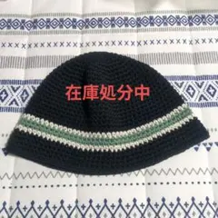 ビーニー 　クラッシャーハット 　バケットハット　ハンドメイド　かぎ編み