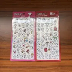 【韓国限定】PEANUTS スヌーピー 3D クリスタルシール 2枚セット