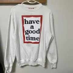 have a good time ホワイト スウェット S