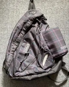 コールマン　ワンショルダー　スリングバッグ グレー・チェック柄