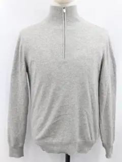 ▲エルメス カシミヤ ハーフジップ メンズニット セーター グレー