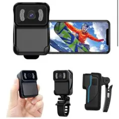 LXMIMI アクションカメラ ウェアラブルカメラ 生活防水 ボディカメラ