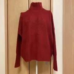 Knit Mix 秋冬用 レディース ハイネック ルーズフィット ニットセーター