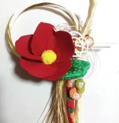 正月飾り 椿 水引 ハンドメイド