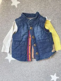 ダウン　デニム×ロンT セット