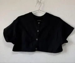 WHO’S WHO gallery 黒 ブラック クロップドトップス 半袖 春夏のサムネイル
