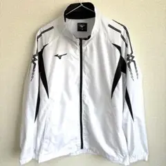 【超美品】ミズノ ウィンドブレーカージャケット ホワイトM