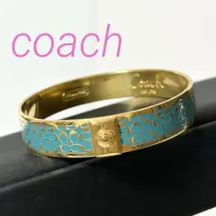 COACH コーチ シグネチャー バングル ブレスレット ゴールド