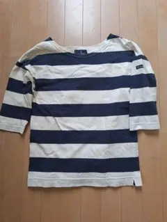 Le minor ストライプ 五分袖Tシャツ