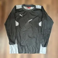 PUMA 長袖ピステ 150 黒/グレー
