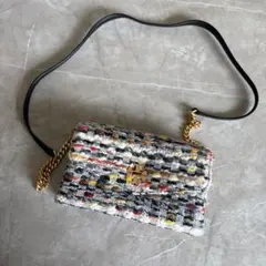 TORY BURCH ツイード ショルダーバッグ