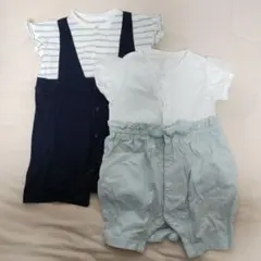 ベビー　ロンパース　前開き　80