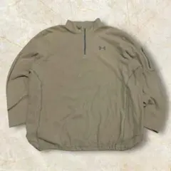 甘*水様 アンダーアーマー 刺繍ロゴ ハーフジップフリースプルオーバー USメン