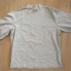 UNIQLO U ブラッシュドジャージーモックネックTシャツ Lサイズ ベージュ