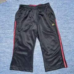 adidas 黒赤 ジャージ　ハーフパンツ