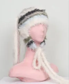 帽子 rurumu: 2022aw usa-mimi knit cap ivory rurumu: 2022aw usa-mimi knit cap ivory - メルカリ