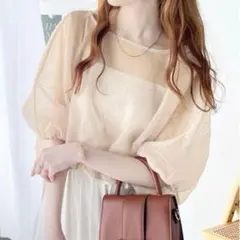 classicallf　前後2way　シアーショート丈シャツ