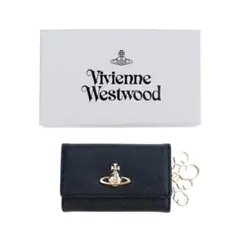 ヴィヴィアンウエストウッド キーケース サフィアーノ 4連 ブラック ゴールド