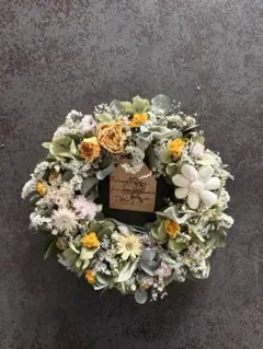 ドライフラワー リース ハンドメイド ユーカリ と薔薇 - メルカリ
