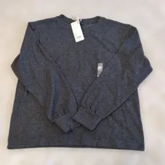 【新品未使用】ソフトニットパフスリーブクルーネックT Lサイズ