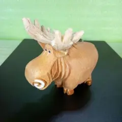 ヘラジカ？　エルク？　ムース？　置物　※角が何か所か欠損してまいす　ジャンク