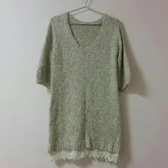 Icca　膝丈ニットワンピース