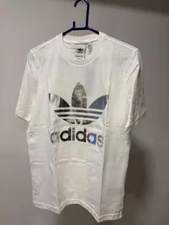 adidas シルバーロゴ Tシャツ サイズM