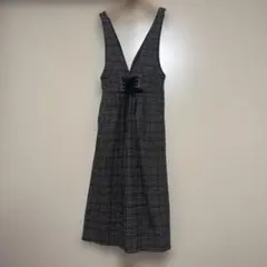 チェック柄サロペット