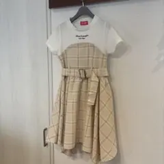 半袖ワンピース130 チェック